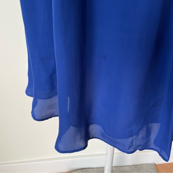 Hobbs London 100% Silk V-Neck Tie Back Sleeveless A-Line Knee Length Dress Sz 10 - Picture 8 of 10